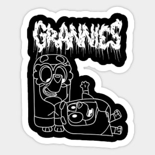 Black Metal Grannies Sticker